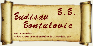 Budisav Bontulović vizit kartica
